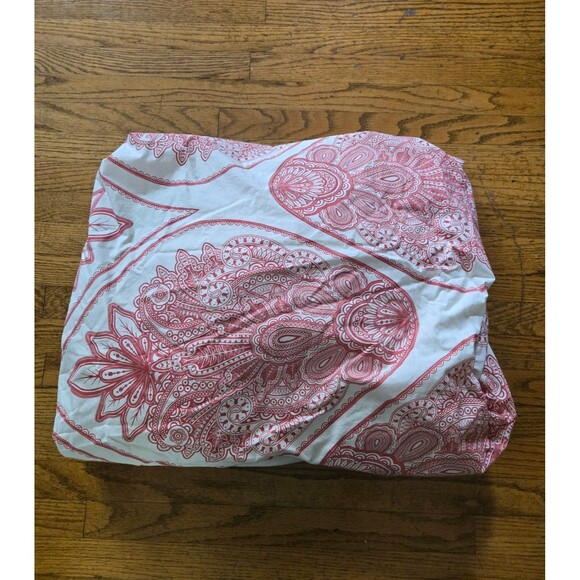 Pottery Barn Deux Places Grand Lit Red/White Aztec Duvet Cover Full/Queen - Picture 1 of 5